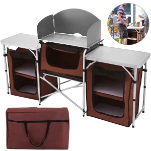 Outdoor Kitchen Table Cabinet Foldable
